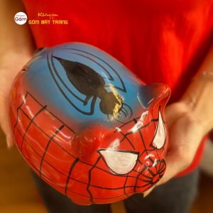 Heo đất tiết kiệm Spiderman màu đỏ