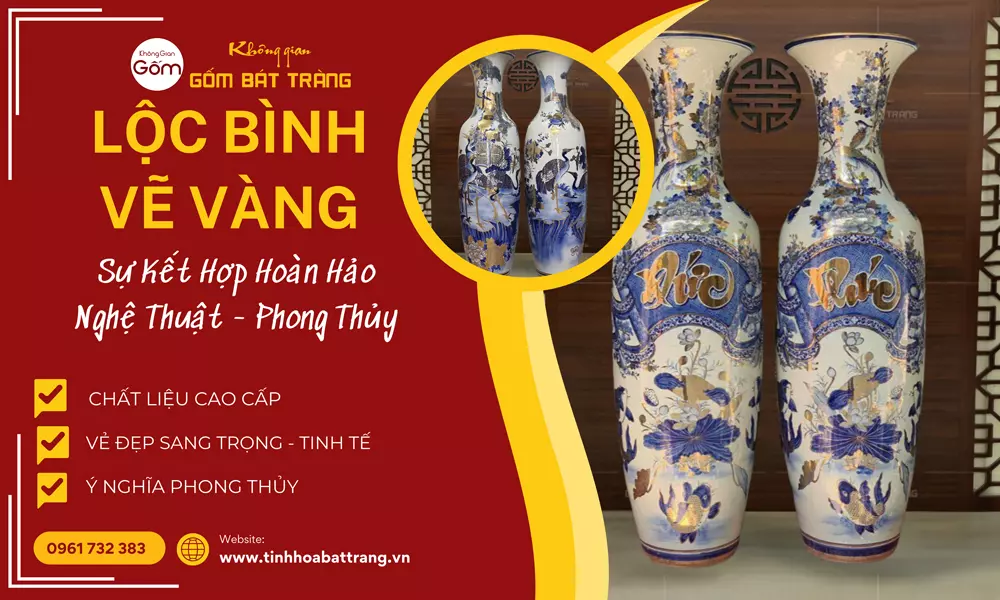 lộc bình vẽ vàng